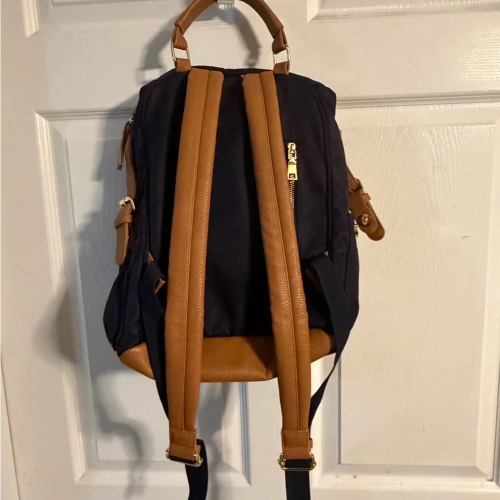 Tommy Bahama Black and Tan Backpack